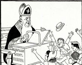 Sinterklaas in de politeke prent